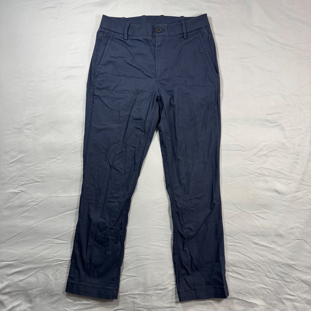 Kit and Ace Navigator Slim Chino Pants Navy Technical Stretch Mens 28 (27x25)